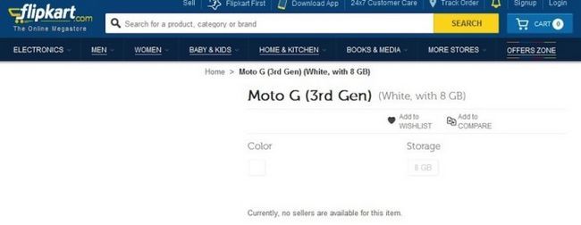 Fotografía - [Rumor] de Motorola tercera generación Moto G hace una aparición breve en Flipkart, Might Be Around The Corner